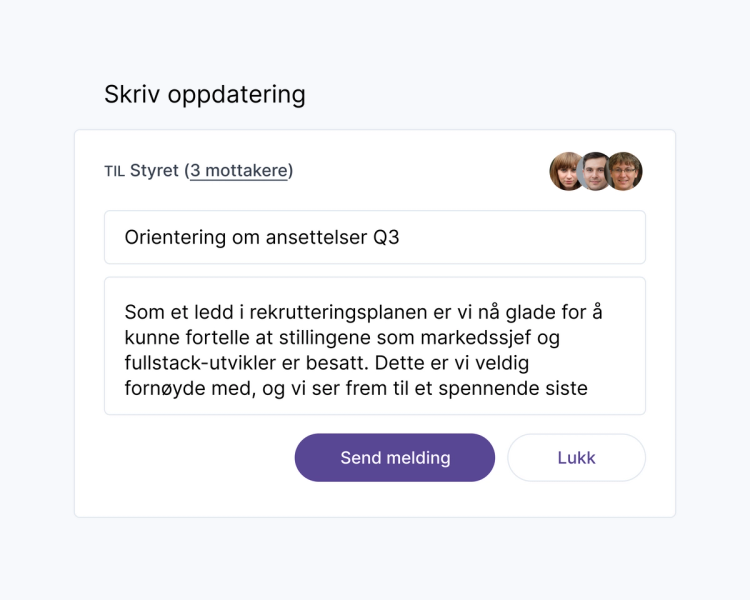 Meldinger til styret