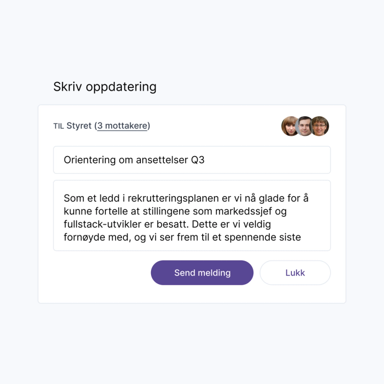 Meldinger til styret