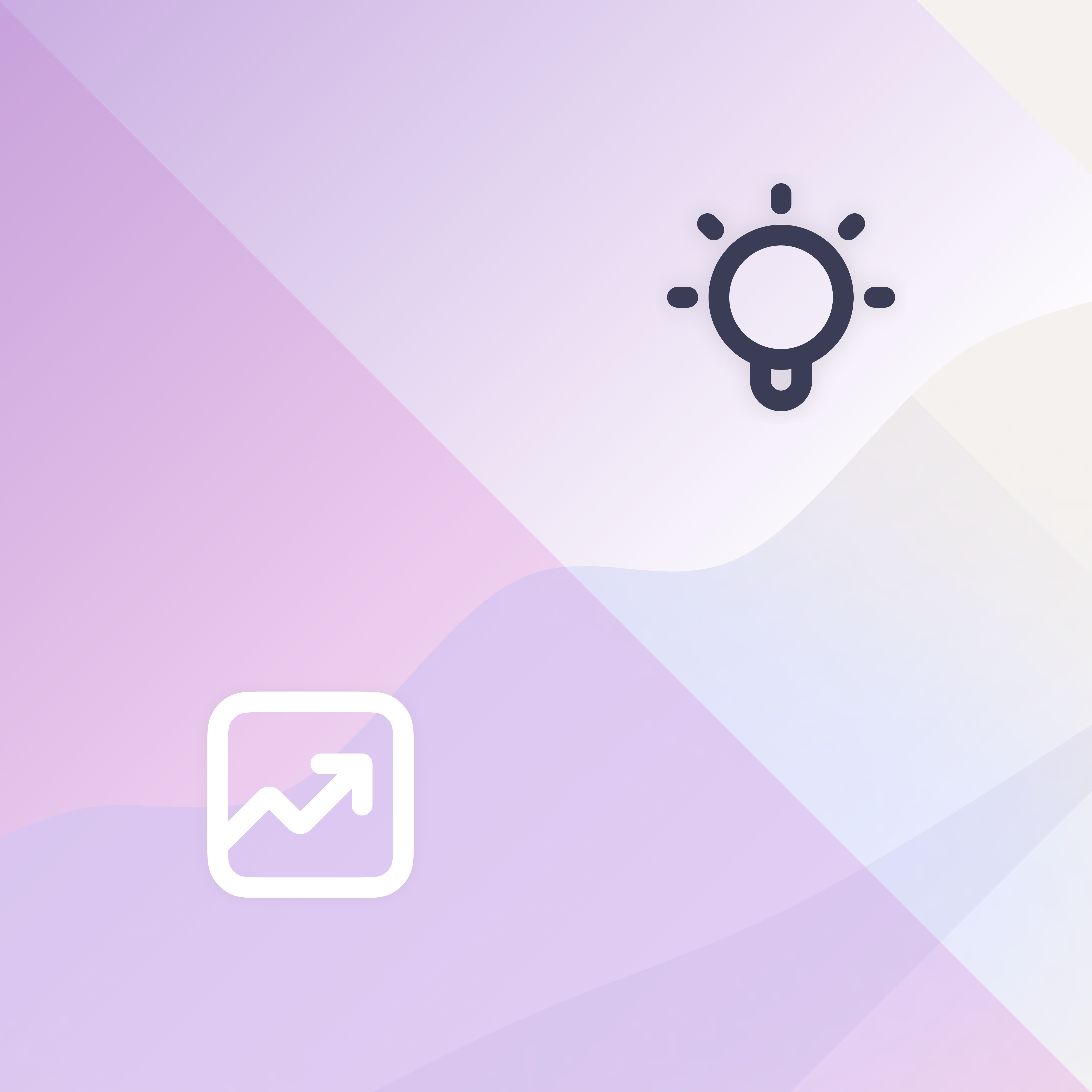 En illustrasjon av en graf og en lyspære