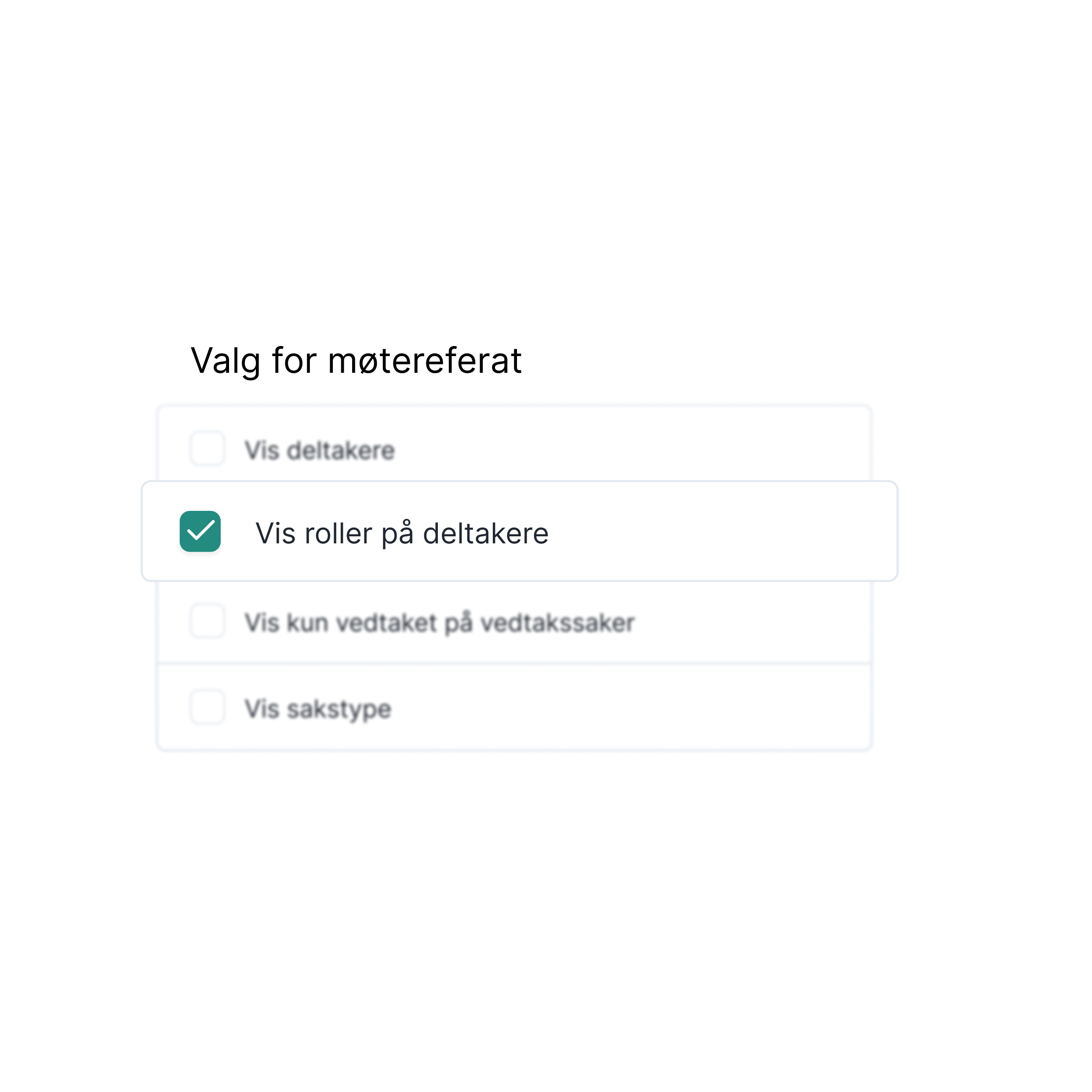 Innstillinger for referat