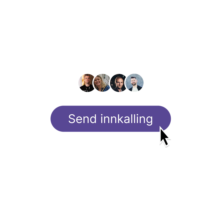 Send innkalling knapp