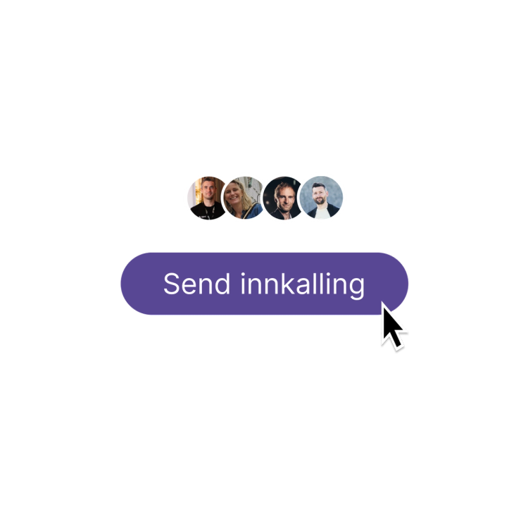 Send innkalling knapp