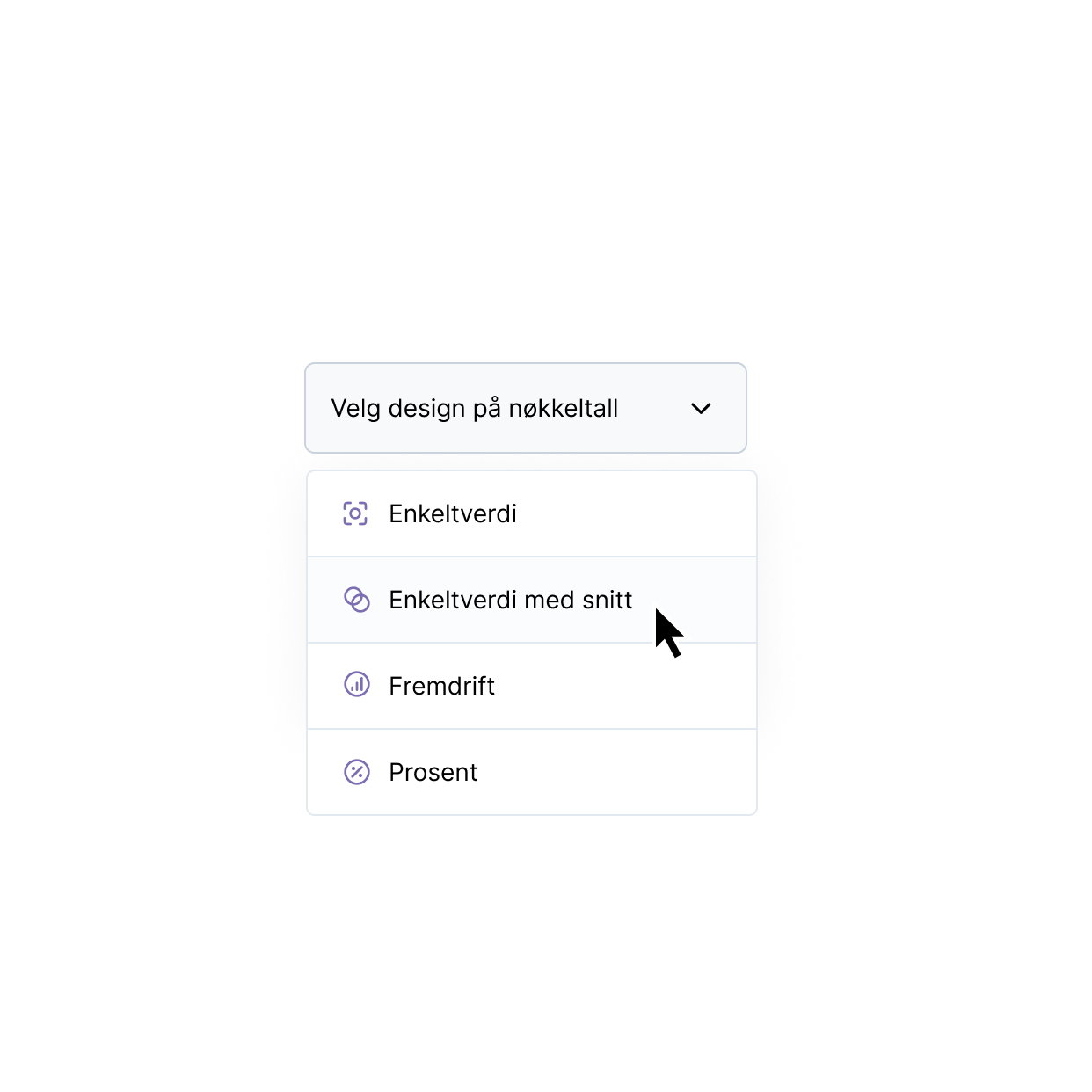 Nøkkeltall - velg design