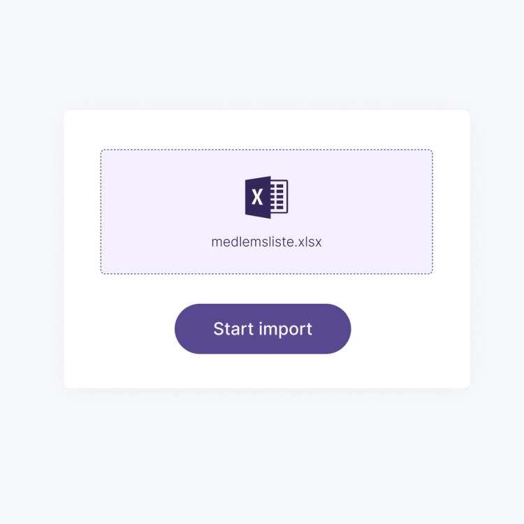 Import av medlemmer til medlemsregisteret i Bård styreportal