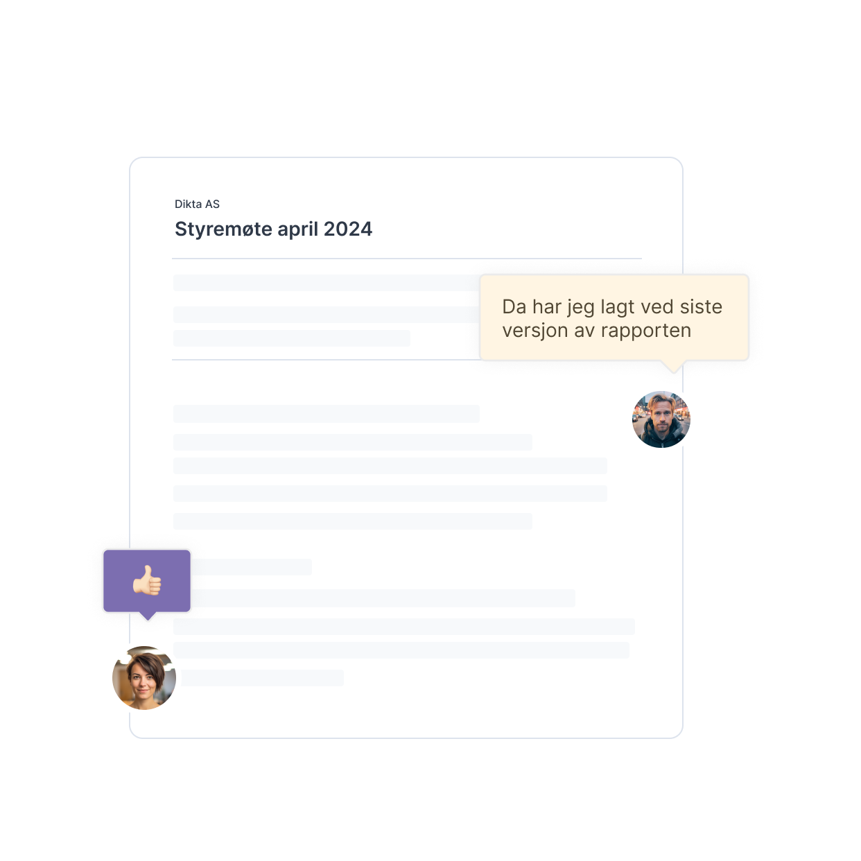 Kommentar på møte i Bård grafikk