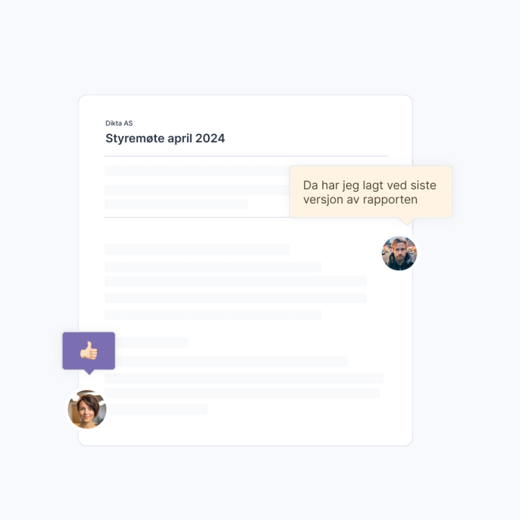 Kommentar på møte i Bård grafikk